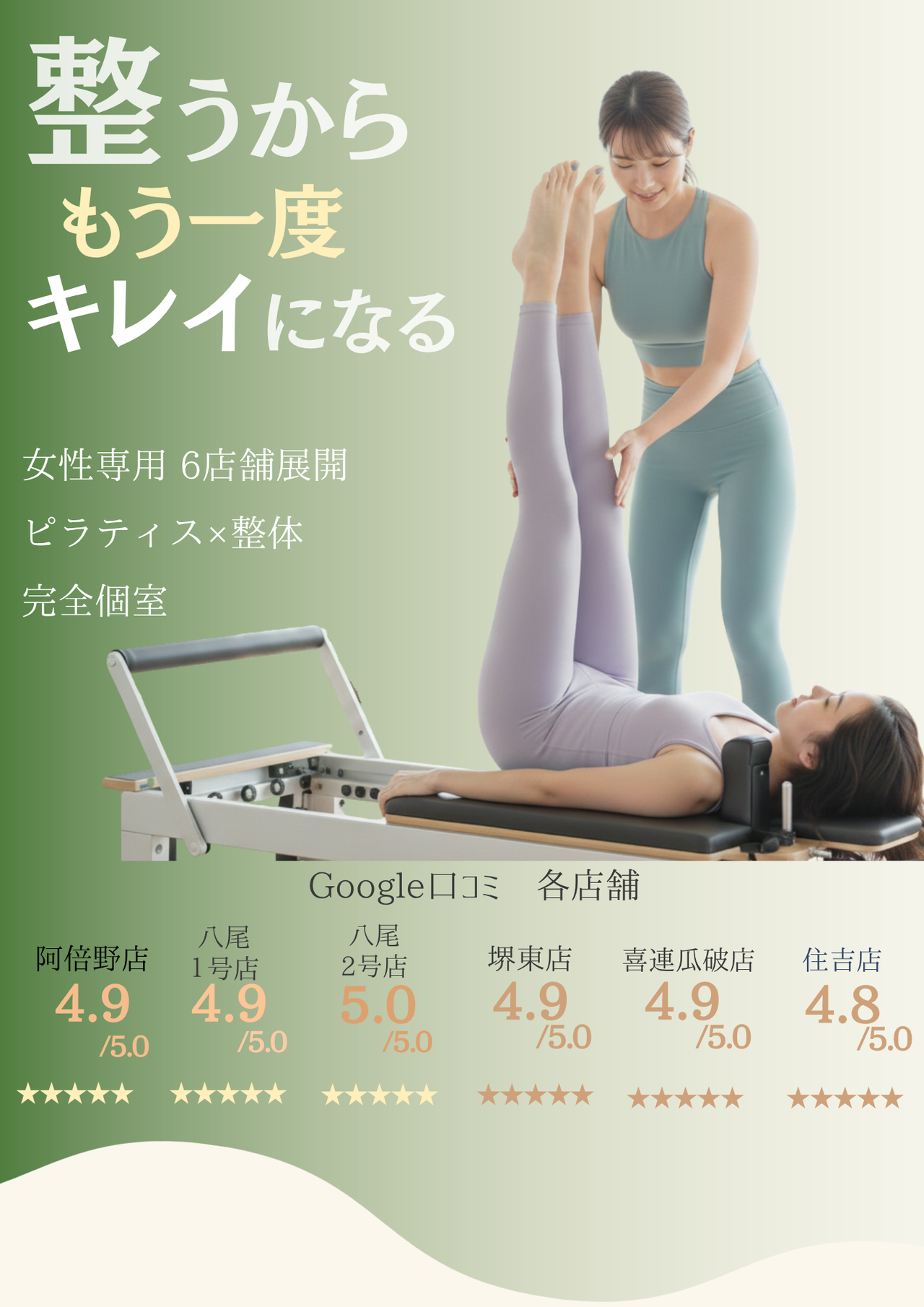 ダイエット,整体,骨盤矯正,パーソナルピラティス,骨格診断,女性専用,マンツーマン,体験1,000円,姿勢改善,代謝アップ,痩せ体質へ,根本から整える,美ボディ習慣